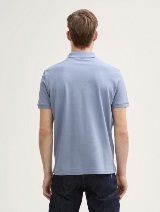 Polo-majica s malim izvezenim logom - Plava_2822384