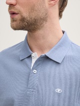 Polo-majica s malim izvezenim logom - Plava_2822384