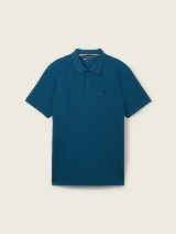 Tricou polo cu logo mic brodat - Albastru_3412024