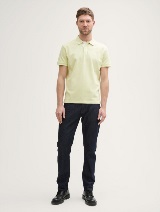 Tricou polo cu logo mic brodat - Galben_3571586