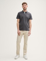 Polo-majica s malim izvezenim logom - Siva_9716325