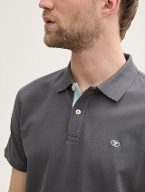 Polo-majica s malim izvezenim logom - Siva_9716325