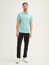 Polo-majica s malim izvezenim logom - Zelena_433691