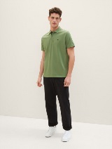 Polo-majica s malim izvezenim logom - Zelena_7751035