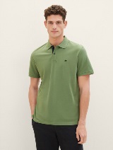 Polo-majica s malim izvezenim logom - Zelena_7751035