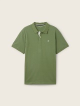 Polo-majica s malim izvezenim logom - Zelena_7751035