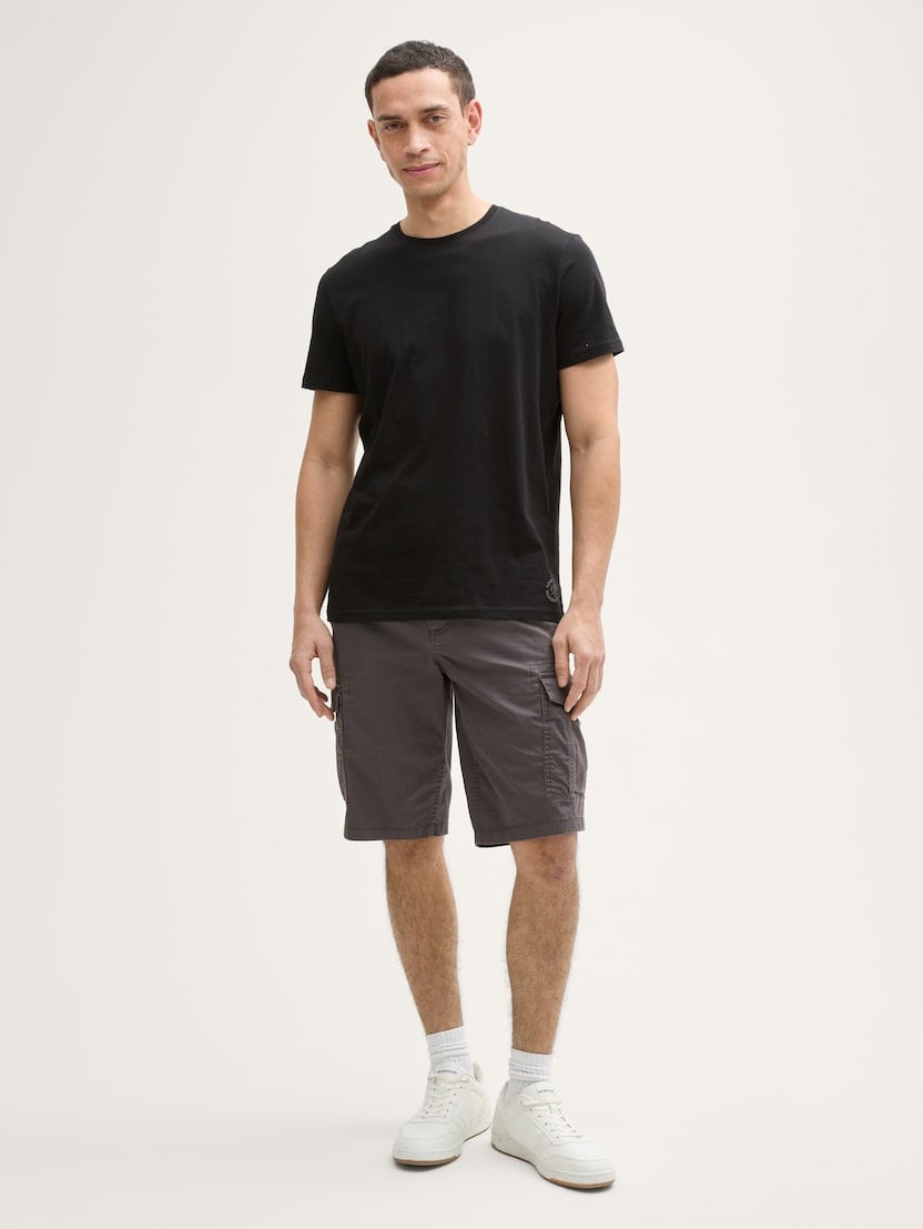  Pantaloni cargo cu imprimeu - Gri-1044709-37217-16