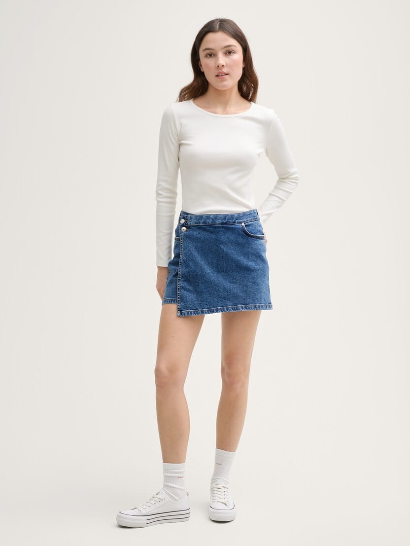 Fustă-pantalon petrecută - Albastru_4258783