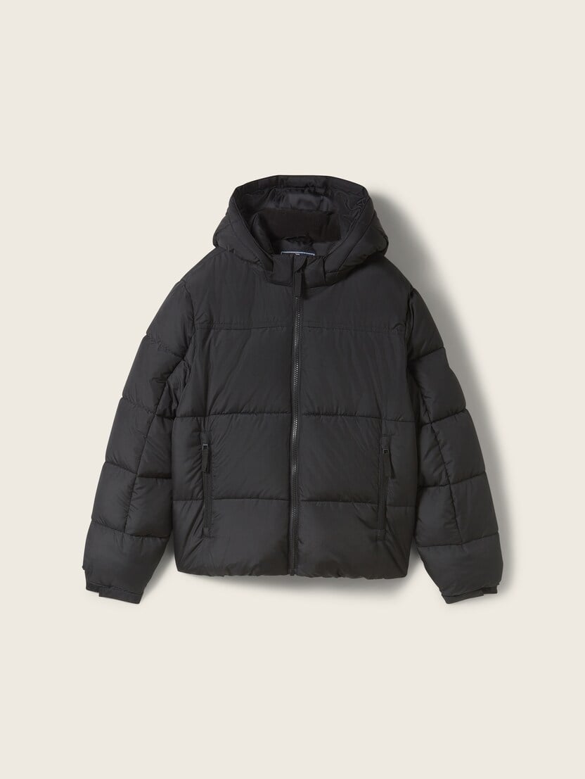  Jachetă puffer cu glugă - Negru-1043035-29999-16