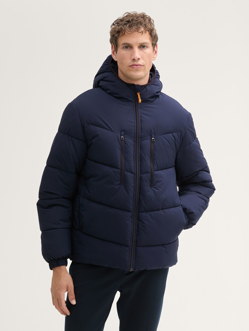  Jachetă puffer cu glugă - Albastru-1041775-10668-16