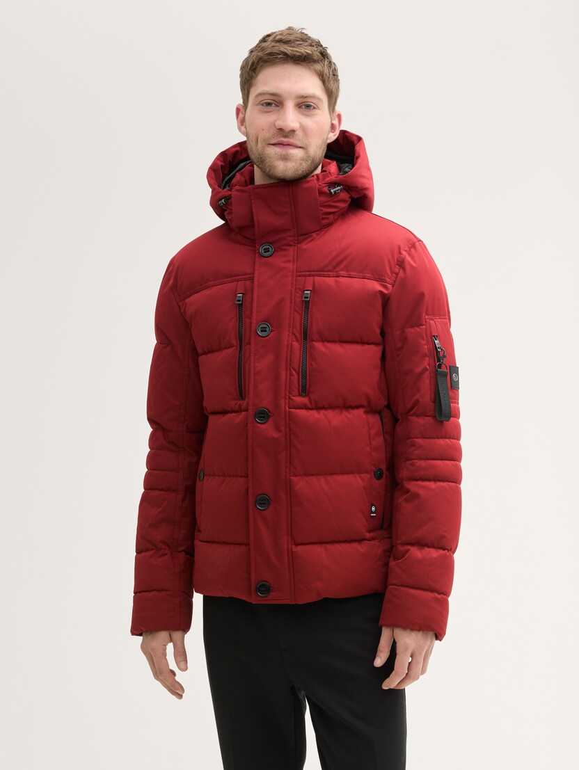  Jachetă puffer cu glugă - Roşu-1043707-13721-16