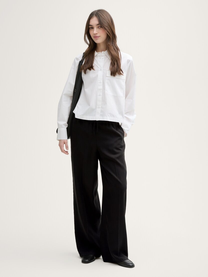  Pantaloni cu croială largă - Negru-1045994-14482-16
