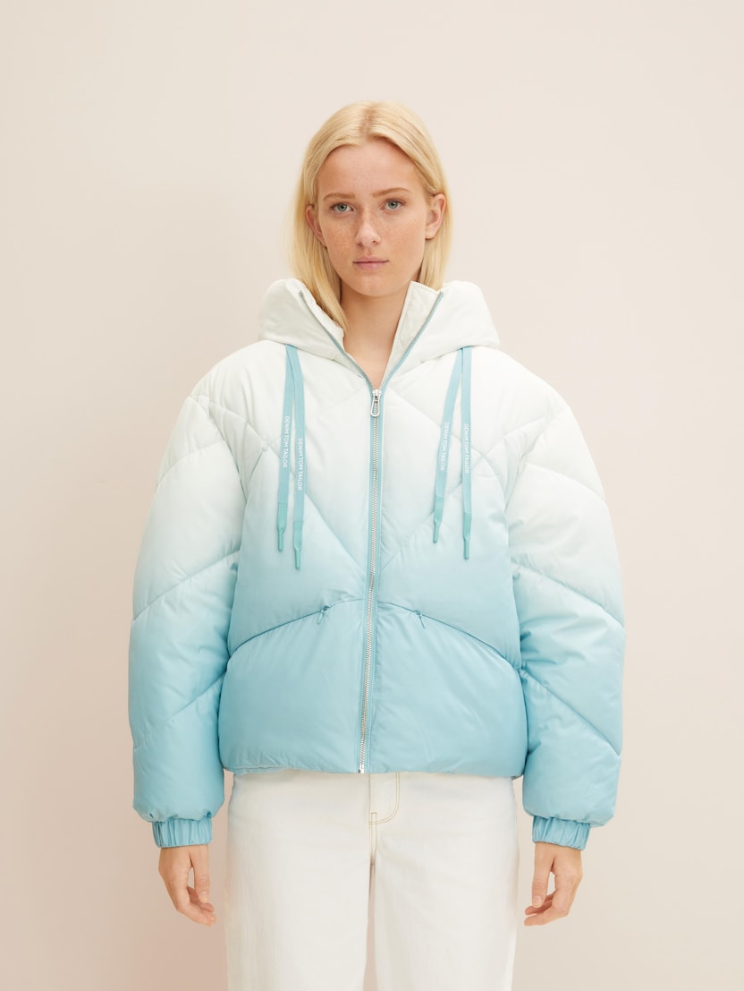  Moderna kratka puffer  jakna - Plava-1032686-30270-15