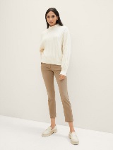 Pantaloni conici relaxaţi - Bej_9944609