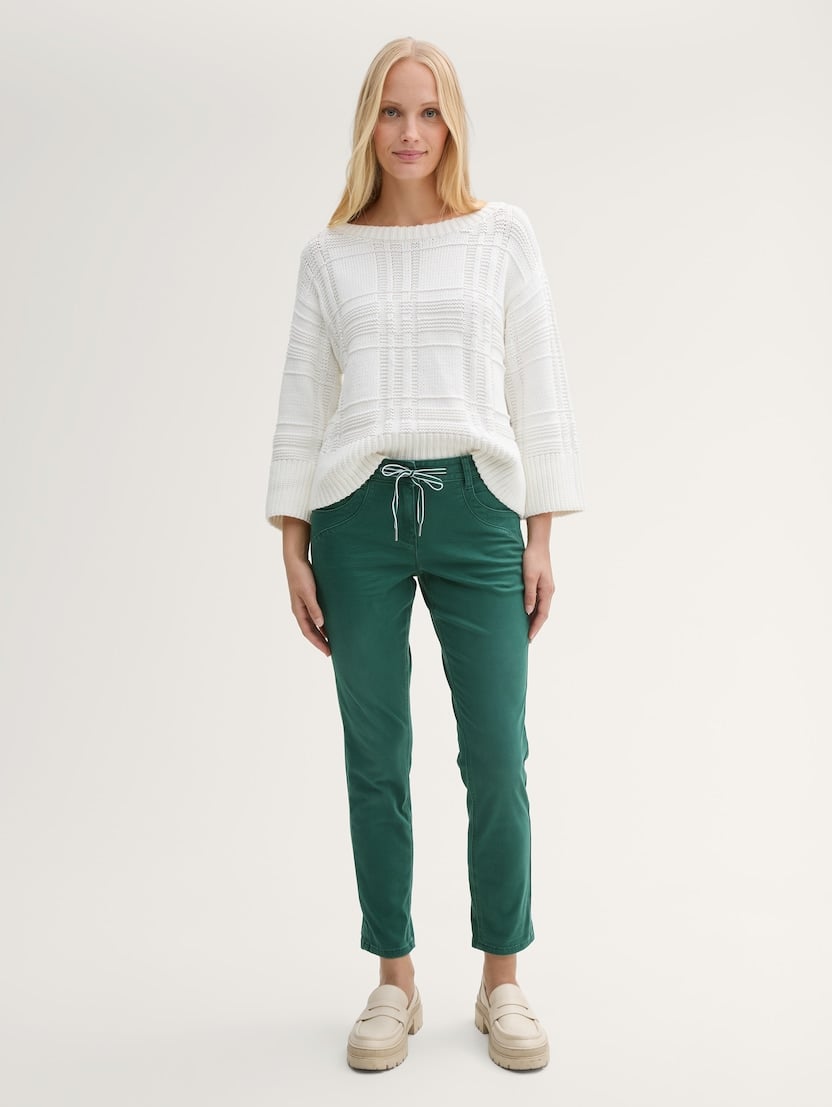 Pantaloni conici relaxaţi - Verde-1040963-30024-16