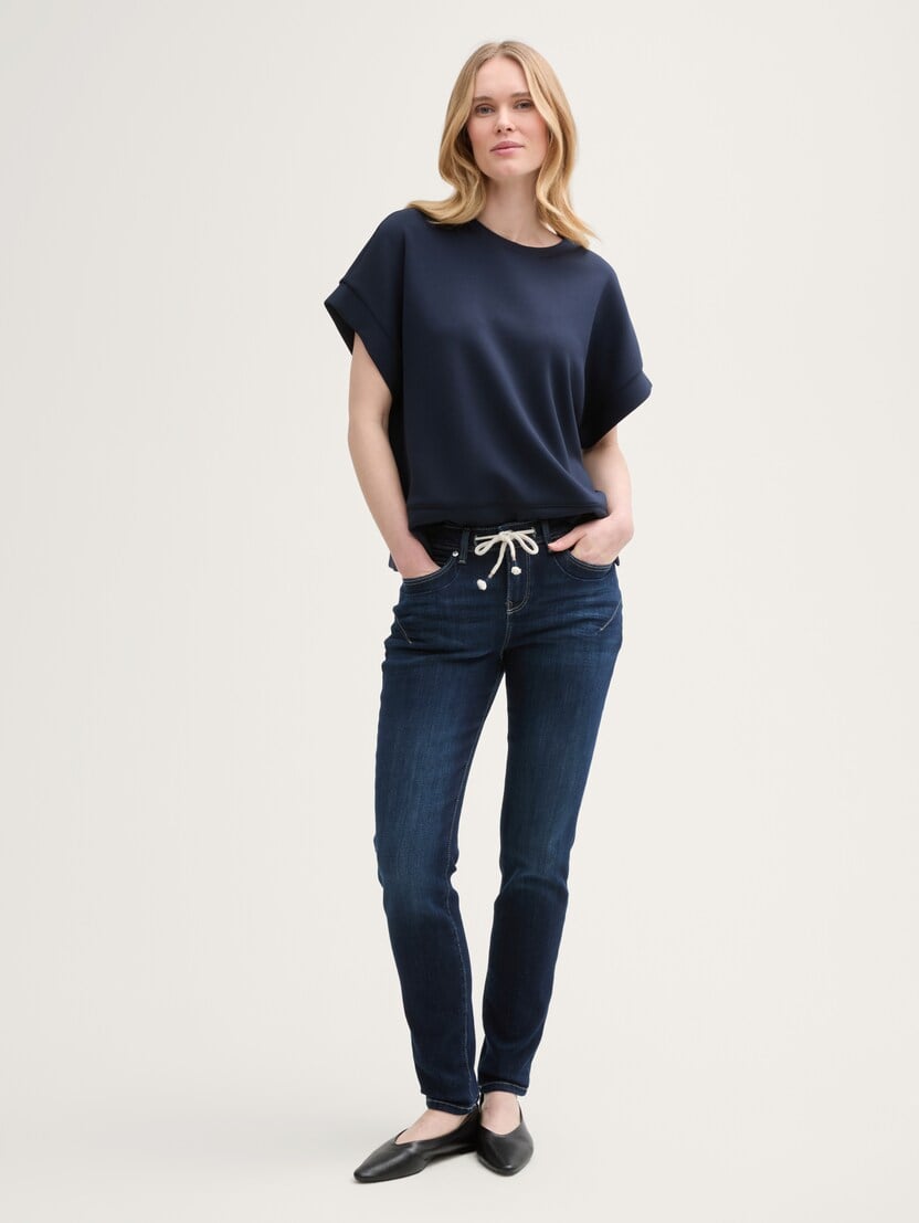 Blugi conici relaxaţi - Albastru_8757871