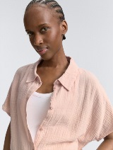 Cămaşă din muselină - Roz_5904977