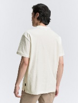 Tricou polo structurat - Alb_3083897