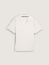 Tricou polo structurat - Alb_3083897