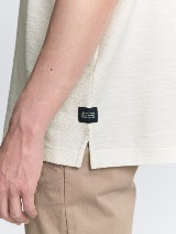 Tricou polo structurat - Alb_3083897