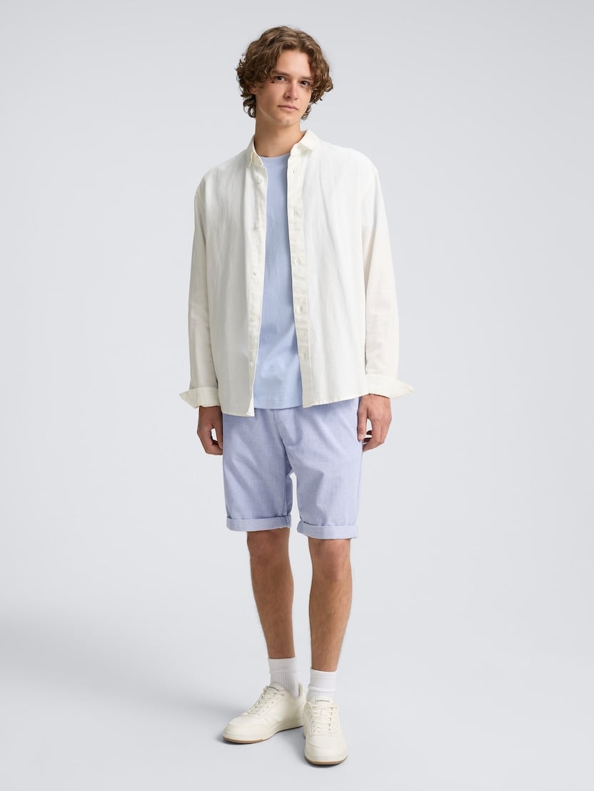 Struktuirane kratke pantalone - Plava-1045195-38197-15
