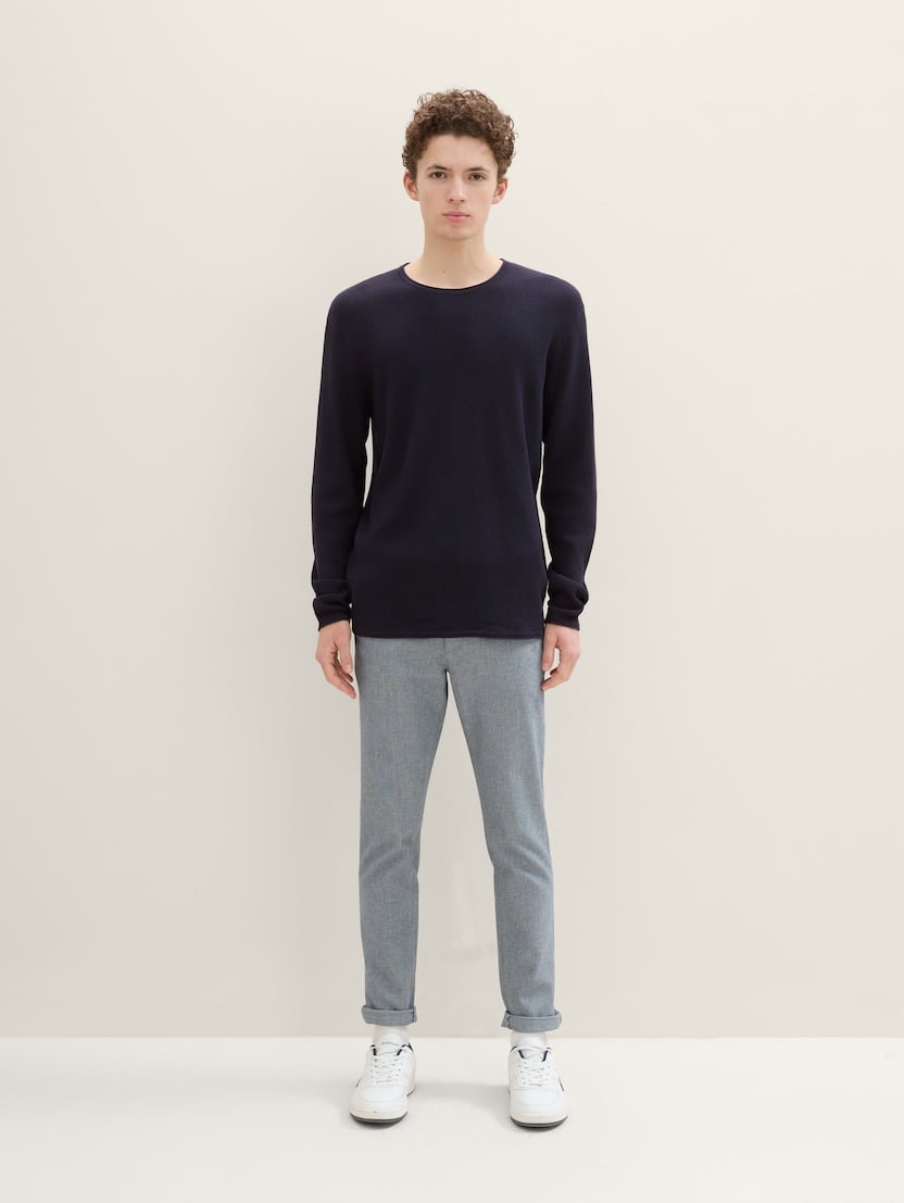 Pantaloni chino texturaţi - Model-Mai multe culori
