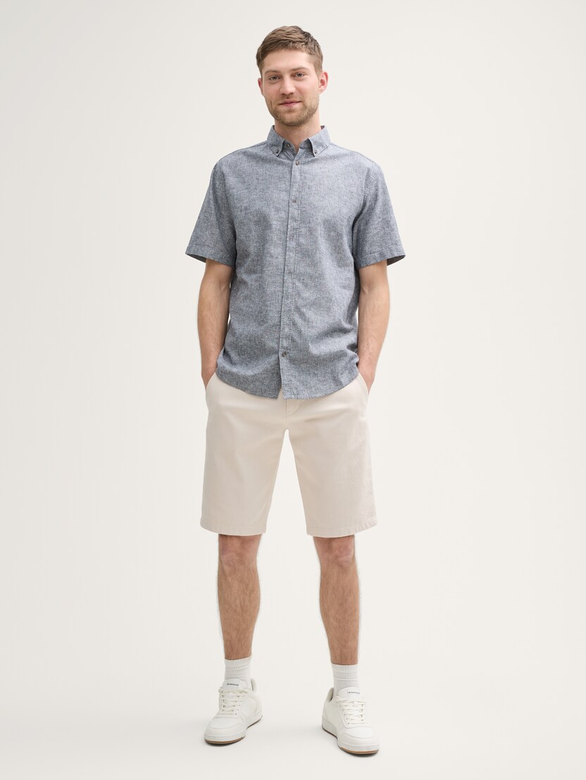 Teksturirane kratke hlače Chino - Bež_8199761