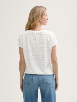 Majica od jacquard tkanine - Bijela_4699433
