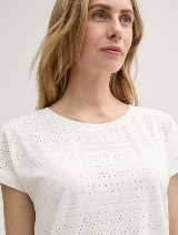 Majica od jacquard tkanine - Bijela_4699433