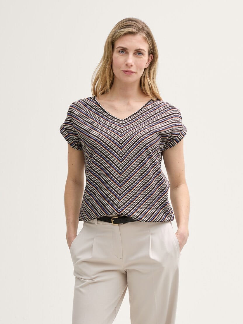 Majica od jacquard tkanine - Uzorak/višebojna_6100654